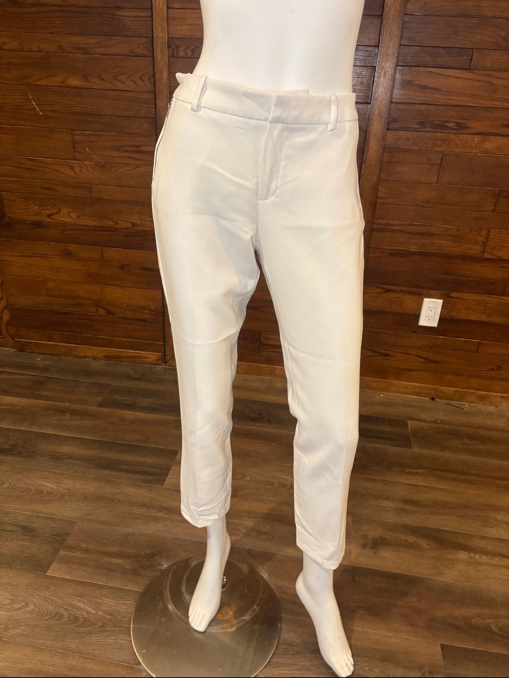 Cropped White Tailored Pants